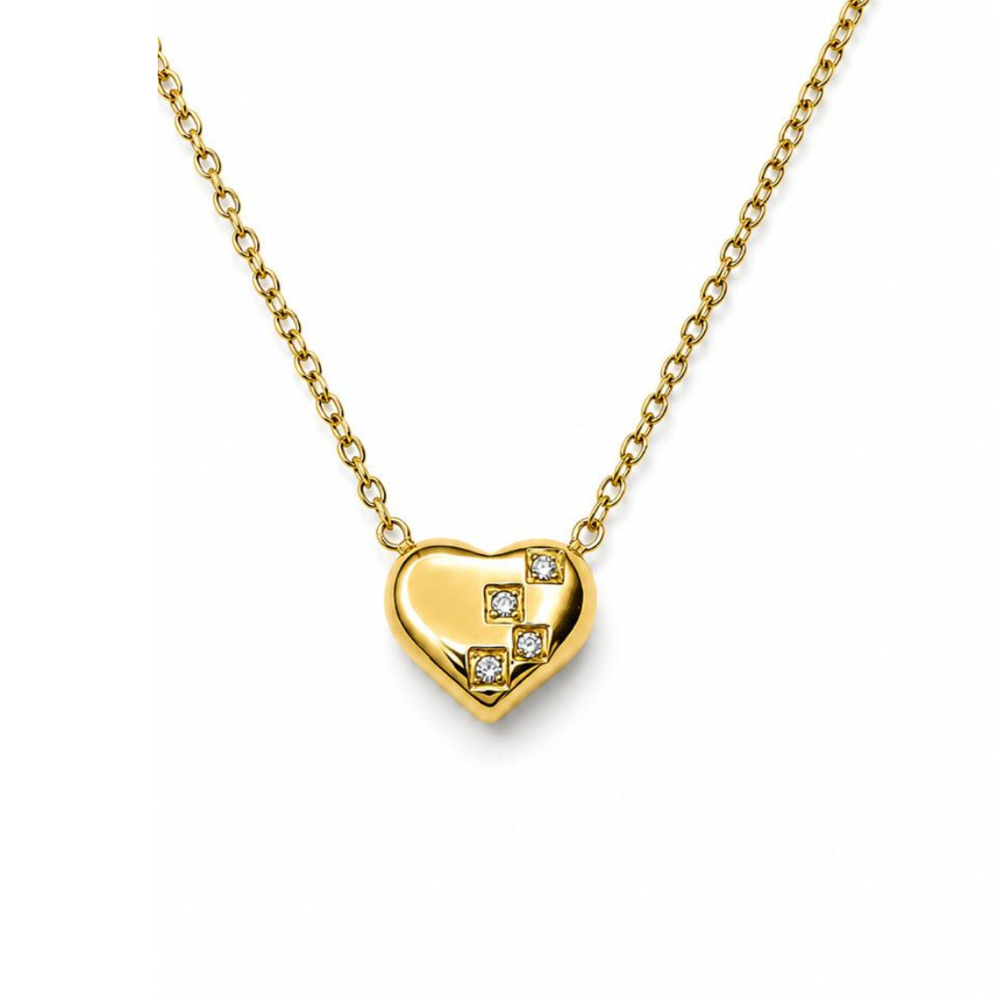 MINIMAL DIAMOND HEART NECKLACE