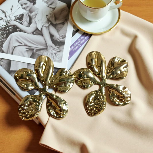 FLOWER GOLD EARRINGS