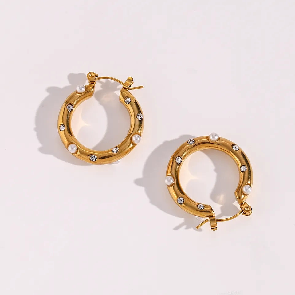 PEARL STUDDED EARRINGS