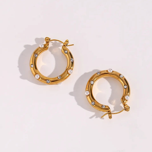 PEARL STUDDED EARRINGS