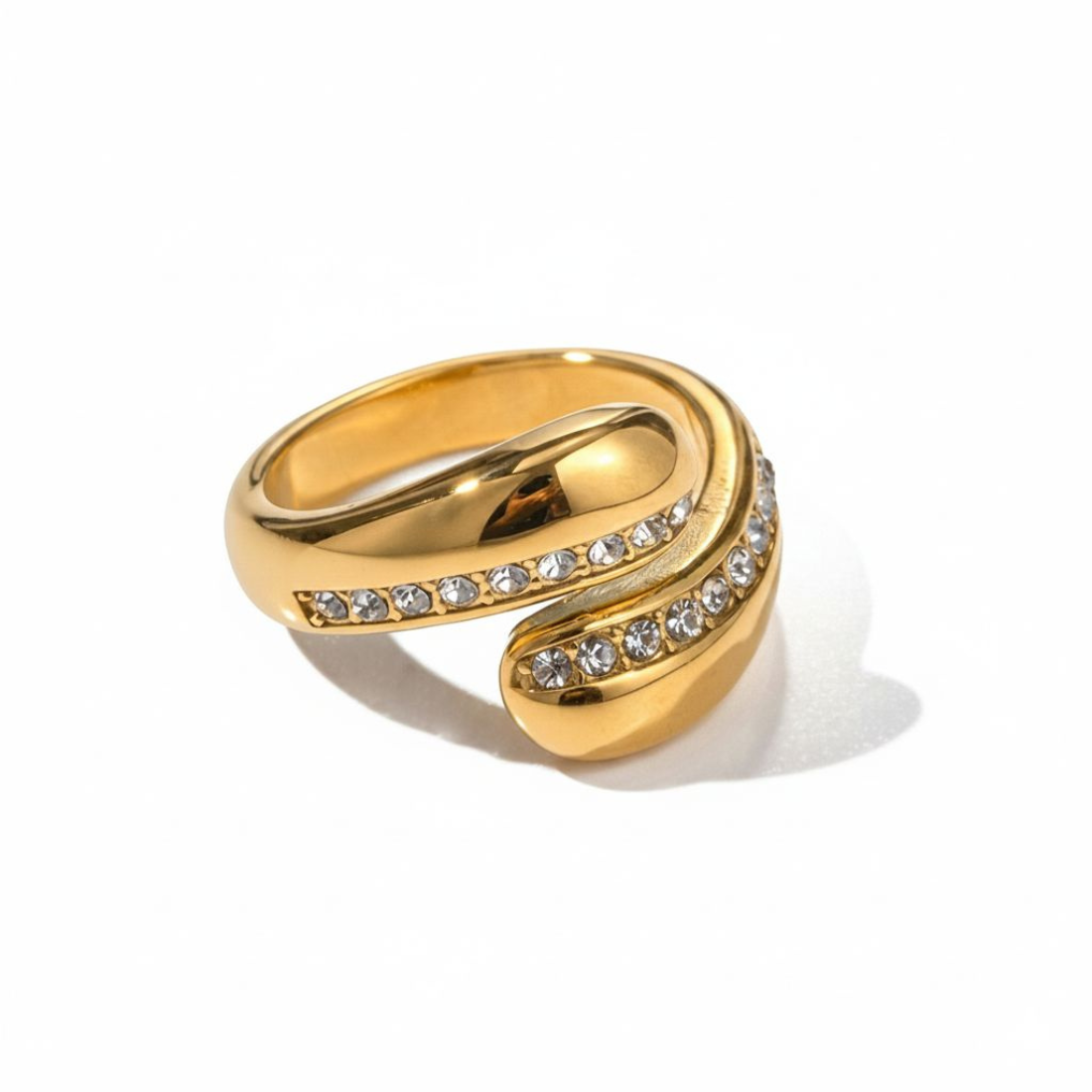 ADJUSTABLE GOLD SNAKE RING
