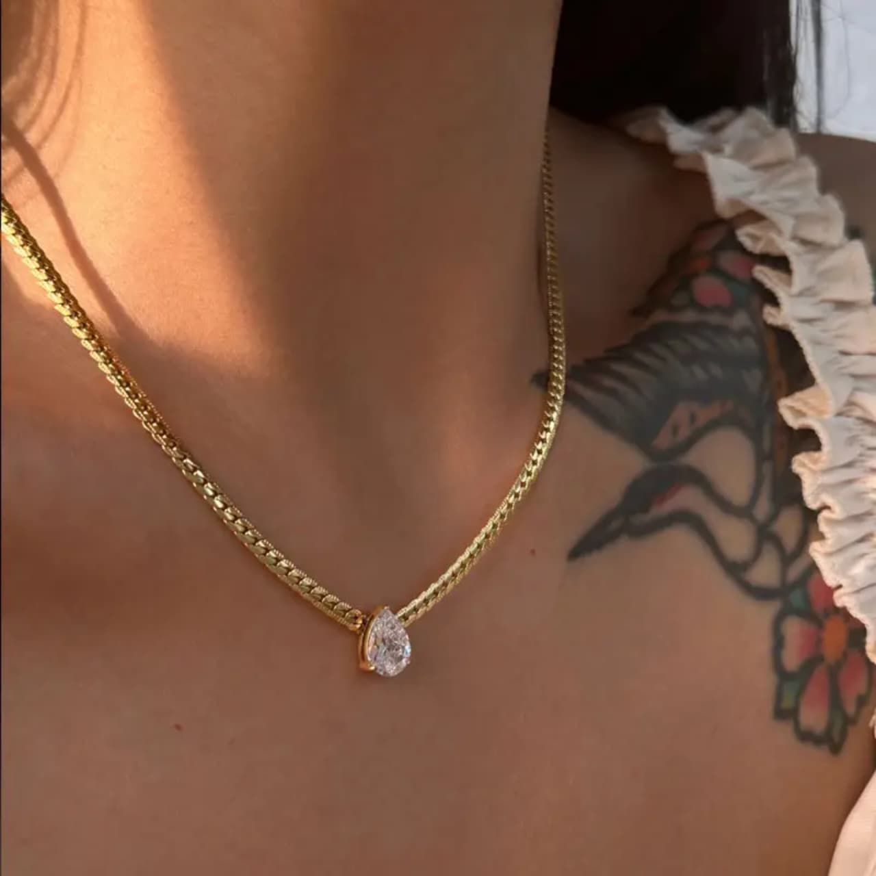 GOLDEN DEW DROP NECKLACE