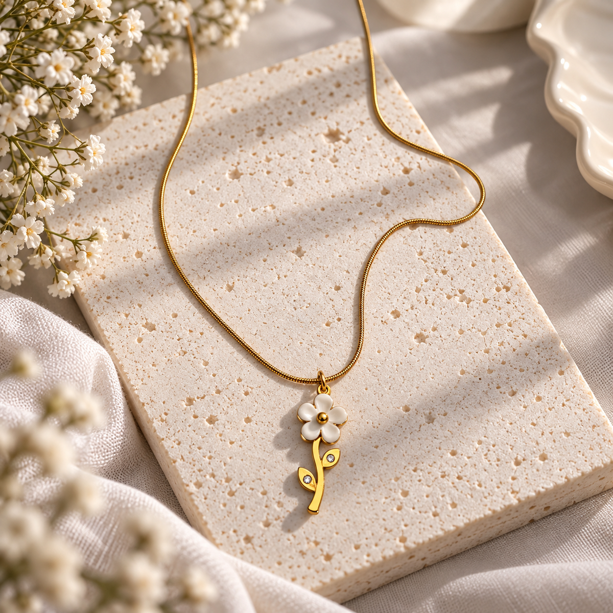 ELEGANT FLOWER NECKLACE