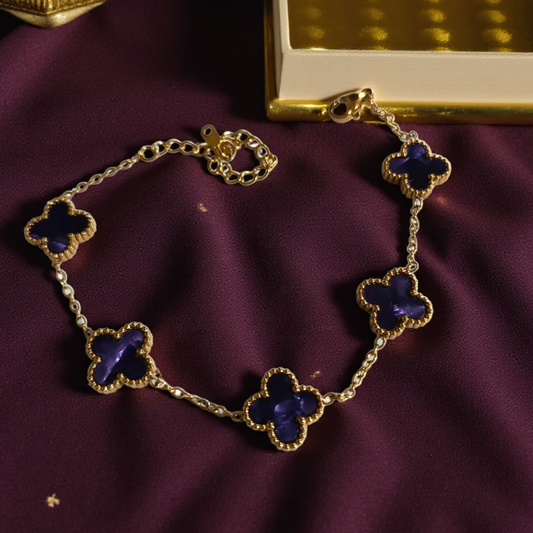 PURPLE CLOVER BRACELET