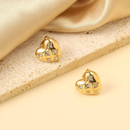 DIAMOND HEART EARRINGS