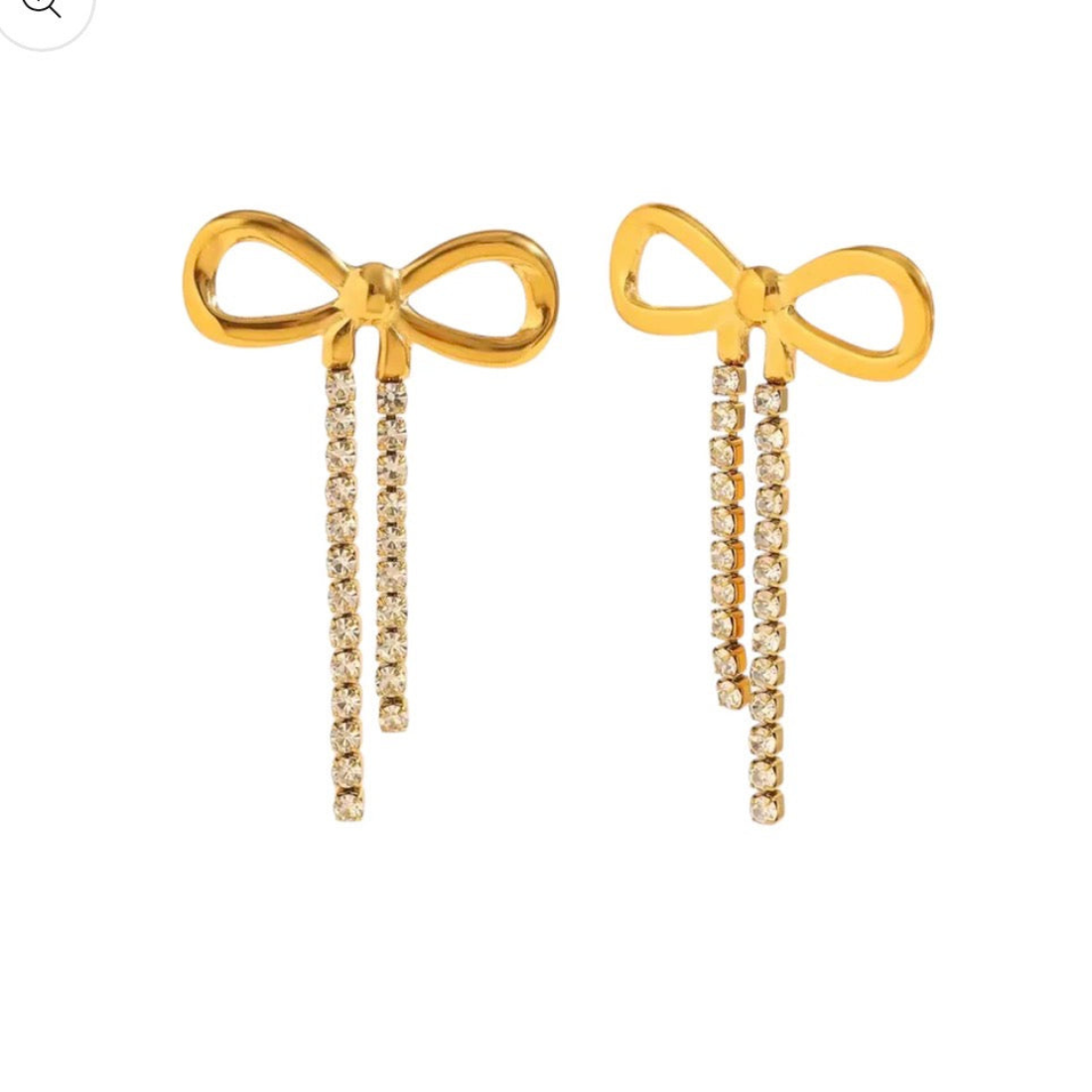 DIAMOND BOW EARRINGS