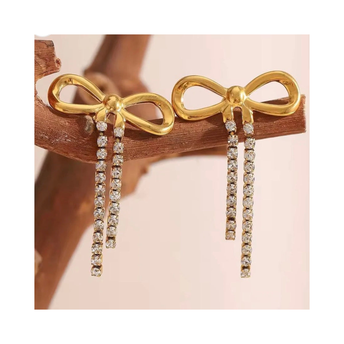 DIAMOND BOW EARRINGS