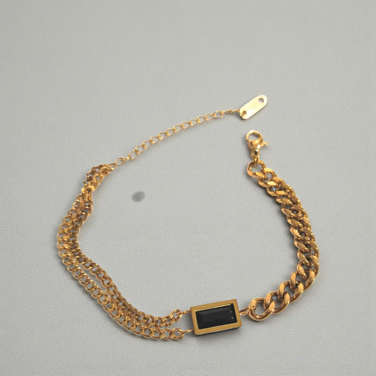 BLACK CUBAN BRACELET