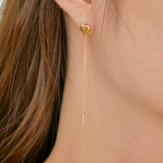 NEEDLE HEART EARRINGS