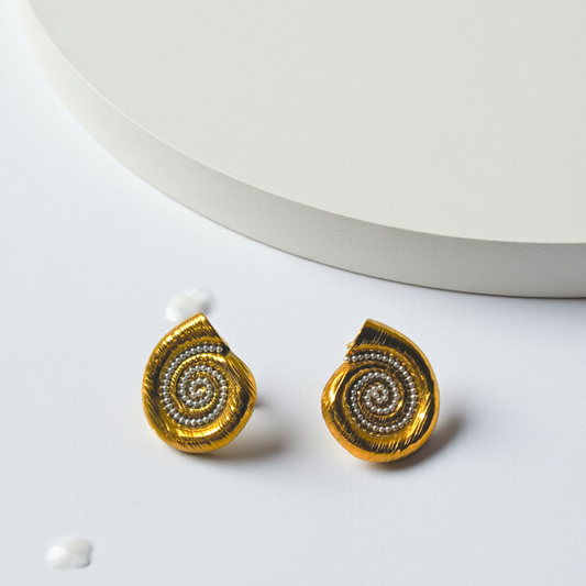 DIAMOND SHELL EARRINGS