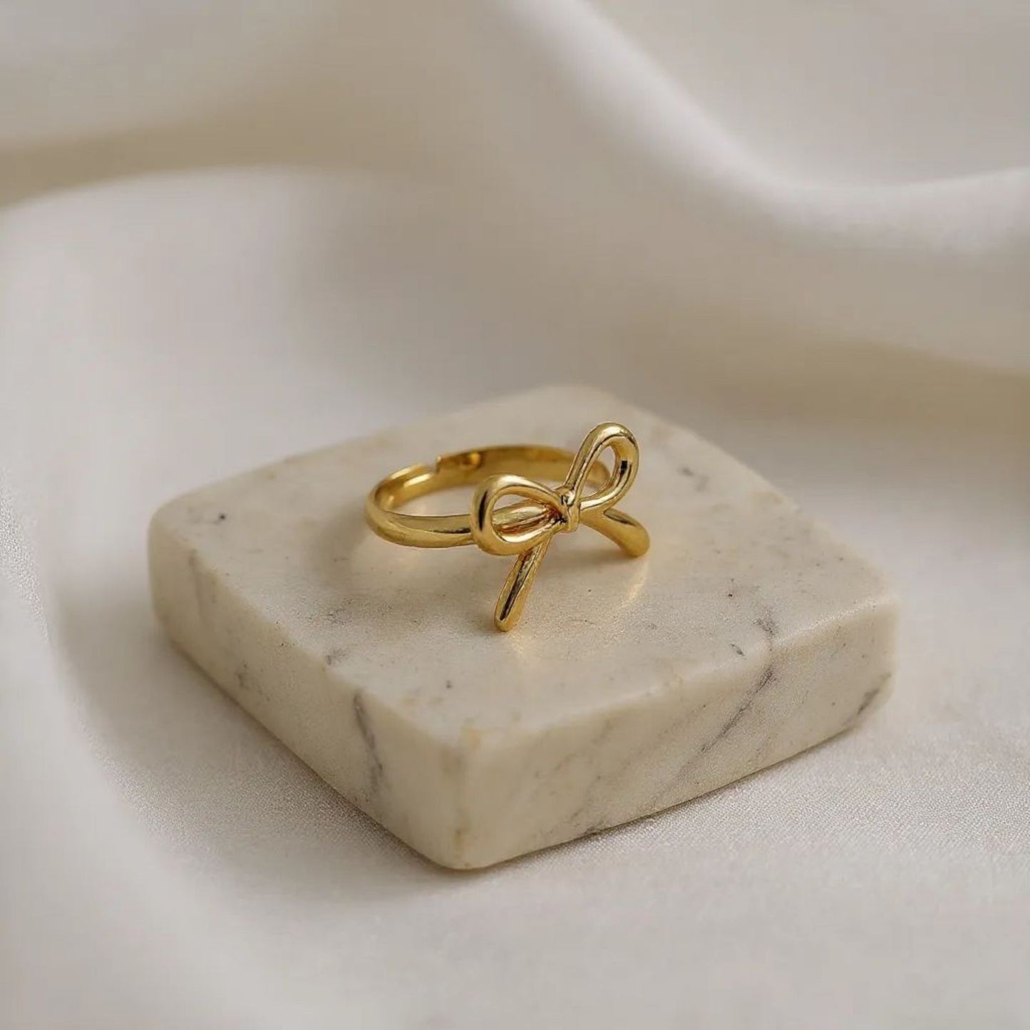 Cupid 18K Gold Knot Ring Stainless Steel Tarnish Free Pakistan