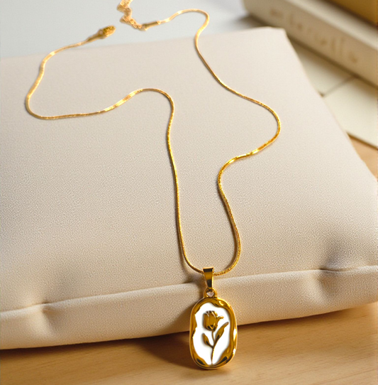 18K RETRO TULIP NECKLACE (LIMITED STOCK)