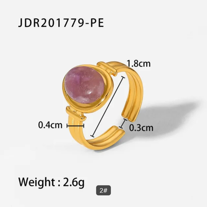 BROWN STONE RING ADJUSTABLE