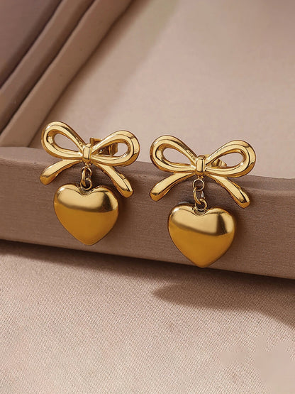 BOW HOOP EARRINGS
