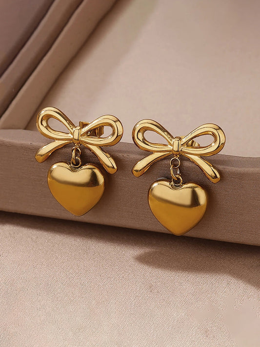 BOW HOOP EARRINGS