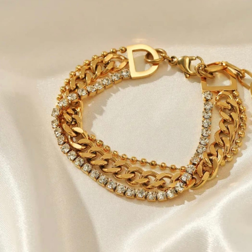 TRIPLE LAYER CUBAN BRACELET