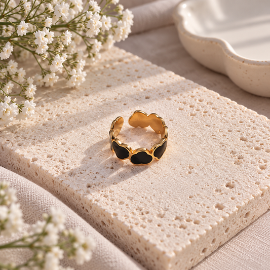 HEARTS ADJUSTABLE RING