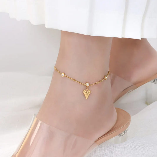 HEART GOLD ANKLET