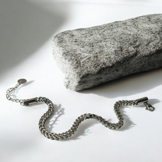 SILVER ROPE BRACELET