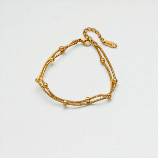 DOUBLE LAYER BEADED BRACELET