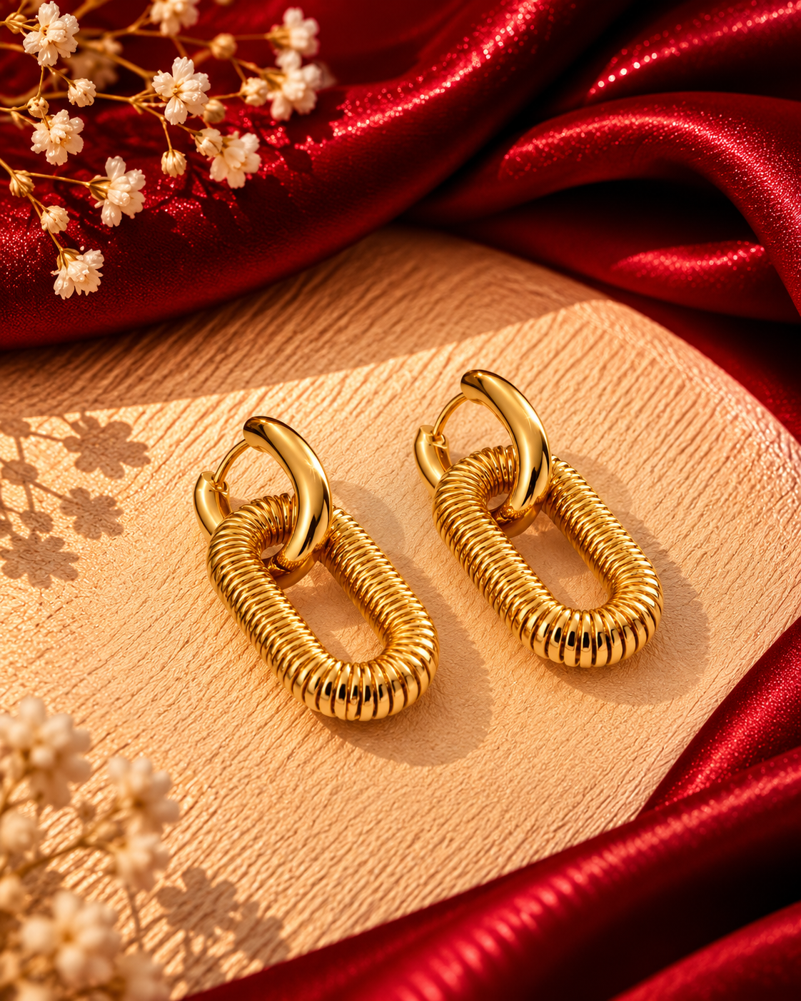 STATEMENT OVAL EARRINGS