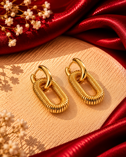 STATEMENT OVAL EARRINGS